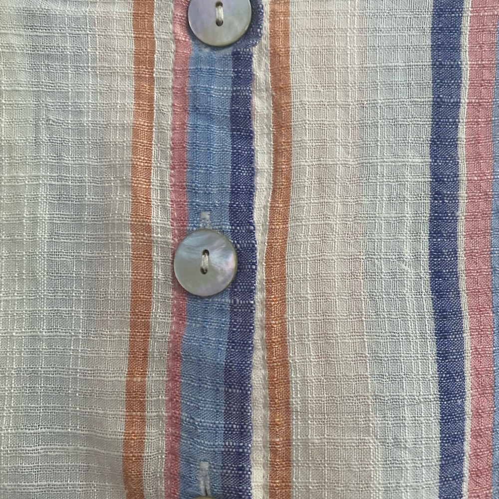 Forever 21 colorful linen skort with buttons - Picture 2 of 8